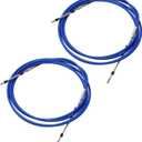 uxcell 2pcs 14ft 4.3 Meter 169inch Marine Throttle Shift Remote Control Box Cable for Outboard Engine Boat Motor Steering System Blue