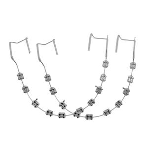 1 Pair of Temporary Tooth Decoration, Teeth Retainer Practical Brackets para Dientes Sturdy Retenedores de Dientes Ortodoncia Props for Dental Students to Practice (Transparent color)