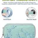 Della Gao Big Capacity Pencil Case, Durable Nylon Pencil Bag Aesthetic Pencil Pouch Travel Simple Stationery Bag Office Organizer Pen Bag for Women and Men - Green