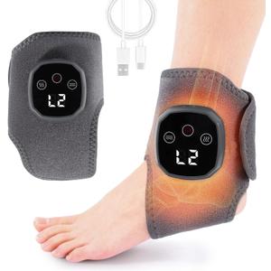 Foot Triple Method Massager, 2-in-1 Foot Massager for Neuropathy, Foot and Ankle Massager with 3 Vibration Mode & 4 Heat Levels, Portable Feet Massage Home Travel All Ages Ankle Massage