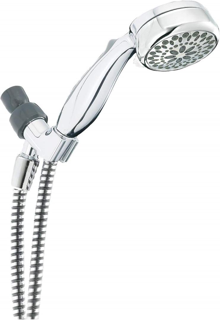 Delta Faucet 7-Spray Touch-Clean Hand Held Shower Head with Hose, Chrome, 75700 (3.56 inches x 3.38 inches)