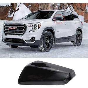 Left Driver Side Exterior Mirror Cap Cover Rearview Mirror Cover Trim Fit for 2018 2019 2020 2021 2022 2023 Chevrolet Equinox & GMC Terrain Replace 23406417 (Glossy Black)