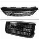Grille Compatible with GMC Sierra 2500HD 3500HD 2015 2016 2017 2018 2019 Hood Mesh Front Bumper Upper Grill 84542600 Black