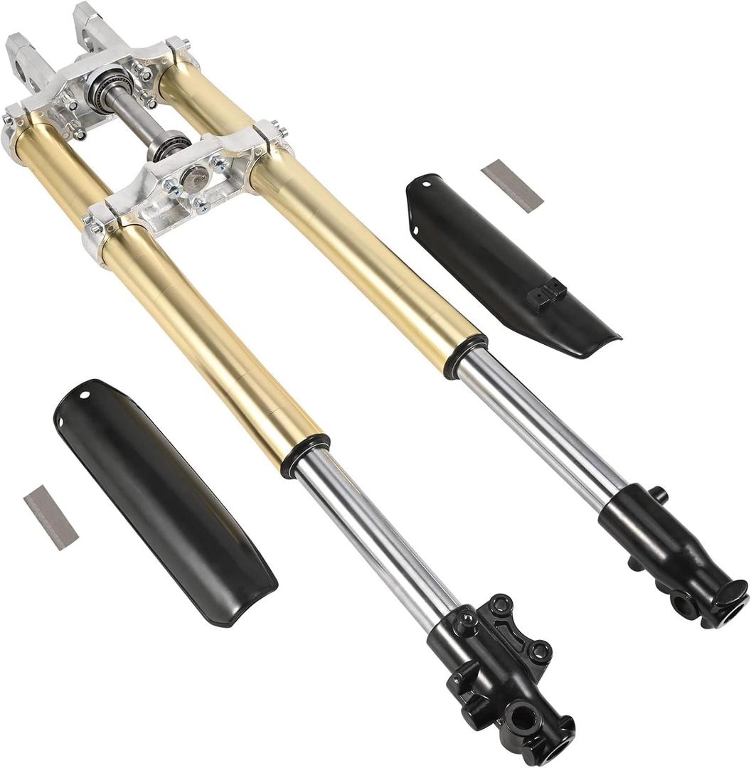 Complete 45mm/48mm Front Fork Shocker and Triple Clamp Handlebar Riser Set for Dirt Pit Pro Trail Bike Motocross Upside Down Shocker 110cc 125cc 150cc