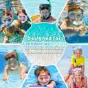 Vvinca Snorkel Set for Kids 3-14, Dry Top Snorkeling Gear for Boys Girls Youth, Panoramic View Swim Goggles with Nose Cover & Anti-Fog Lens, Junior Scuba Diving Mask with Adjustable Soft Fabric Strap