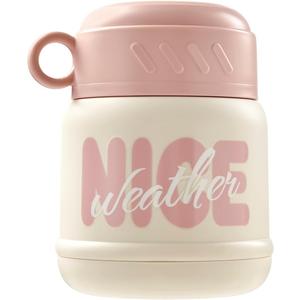 Insulated Food Jar with Spoon, 20oz Thermo Hot Food Lunch Container for Hot and Cold Food, Soup Thermo Wide Mouth Lunch Thermo, Stainless Steel Food Jar, Leak Proof Food Jar (Pink)