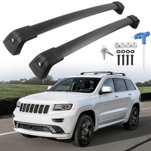 220lbs Upgraded Grand Cherokee Roof Rack Cross Bars Compatible with Grand Cherokee Altitude & SRT & Trackhawk with Roof Black Moldings 2011-2021, Heavy Duty Aluminum Anti-Corrosion Crossbars