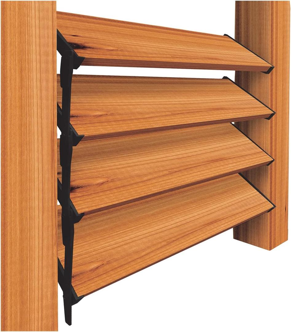 Nuvo Iron LSB48 Hardware System-Holds up to 11 Boards Louver, Black Designed for use of up to 48"W