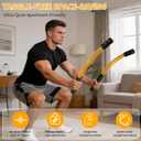 Heavy Duty Ropeless Battle Ropes 4.0, Portable Steel Core Exercise Ropes for Home Gym & Outdoor, Anti-Slip Ergonomic Handles for Strength Training, HIIT & Full Body Workout | Ideal for Men & Women