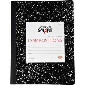 School Smart Hard Cover Ruled Composition Book, 150 Sheets, 9-3/4 x 7-1/2 Inches - 086769