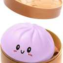 Dumpling Squishy Mystery Dumpling Squishy Stress Balls Fidget Sensory Toy Soft Squeeze Decompression Dough (Purple)
