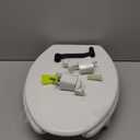 Bemis Steadfast 3" Raised Toilet Seat with Open-Front, Hinges that Never Loosen, Elongated