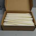 Funtery 48 Pcs Flameless LED Taper Candles Battery Operated Candles Bulk Realistic LED Candlesticks Flickering for Wedding Church Graduation Party Home Decor(Ivory,Classic Style)