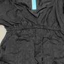 Yonique Plus Size Swimsuit Cover Up Women - V Neck Swimwear Short Sleeve Coverups Ruffle Hem Beach Dress 2026, Black, 14W