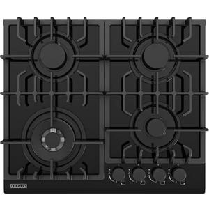 Empava 24 Inch Built-in Gas Cooktop with 4 Sealed SABAF Burners, Tempered Glass Surface, LPG/NG Convertible, Flame Out Protection, Dishwasher Safe Grates