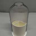 360Rotating Makeup Brushes holder with Lid Make Up Organizers and Storage for Vanity Countertop or Bedroom Dresser Transparent white