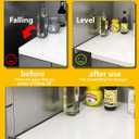 Metal Kitchen Refrigerator Gap Partition Countertop Gap Extension Board,Gap Covers Between Countertop and Walls, Refrigerator Side Partition, No Drill(White,23.62 * 3.93inch)
