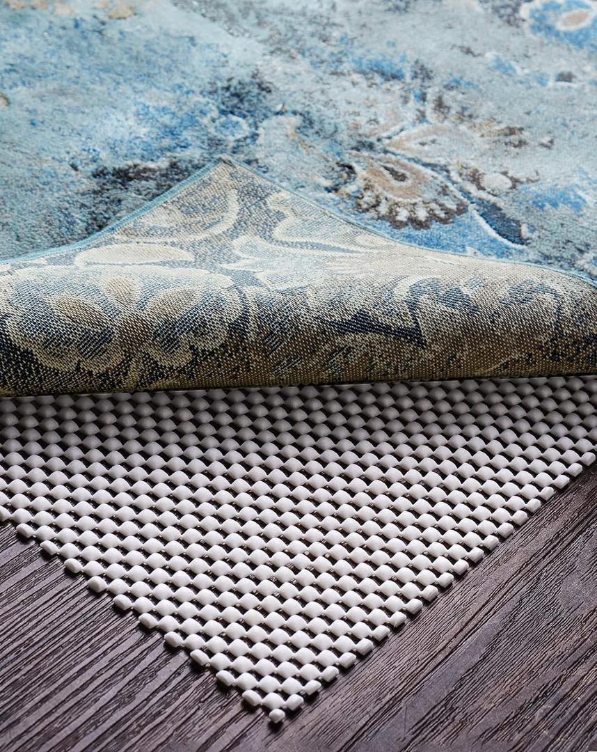 Veken 2x7 Ft Rug Pad Gripper for Hardwood Floors, Non Slip Rug Pads for Area Rugs, Thick Rug Grippers for Tile Floors, Under Carpet Anti Skid Mat, Keep Your Rugs Safe and in Place (White)