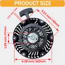 Original Pull Start Assembly for Kohler CH270 CH260 CH255 7hp 6hp 5.5hp 208cc Engine Pressure Washer Log Splitter Tiller Recoil Starter Pull Cord Replacement 17 165 02-S