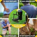 Lawn Aerator Tool, Lawn Aerator with 4 Spikes, Automatic Leaf and Dirt Cleaning with Spring-Loaded Design, Metal Manual Aerator for Loosening Soil Aerating Patio, Yard, Garden