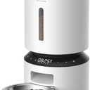 PETLIBRO Automatic Cat Feeder, Automatic Dog Food Dispenser with Freshness Preservation, 5L Timed Pet Feeders for Dry Food, Up to 6 Meals Per Day, Granary 5L Basic Button Type White