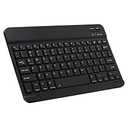Ultra-Slim Bluetooth Keyboard Portable Mini Wireless Keyboard Rechargeable for Apple iPad iPhone Samsung Tablet Phone Smartphone iPadOS iOS Android (10 inch Black)