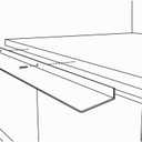 SHARP SKMD24F0AS 24 inch Flush Mount Deflector Vent Kit in Stainless Steel