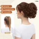 Claw Clip Short Ponytail Messy Bun Hair Piece Bendable Hair Branch Extensions Fluffy Wavy Curly Synthetic Versatile Chocolate Multi Hairpieces
