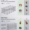 LURIVA DIY Small Animal Playpen, Pet Playpen, Guinea Pig Cages, Rabbit Playpen, Dog Puppy Playpen, Indoor Metal Wire Yard Fence, 15 X 12 Inch, 12 Panels, Black