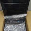 Attelite Large Clear Shoe Box Organizer,Plastic Stackable Shoe Storage Box with Magnetic Door, Large Clear Door Shoe Containers for Display Sneakers, Easy AssemblyBlack