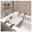 Heavy Duty Bath Bench Seat, Suspended Bath Tub Shower Chair Aluminum Alloy Bathtub Benches Bathing Seat for Elderly Adults Seniors Disabled or Injured, Length Adjustable Universal Fit, 330LBS Load