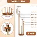 7 Arms Floor Candelabra 46.5'' Floor Candle Holders for Wedding Gold Candle Sticks Holder Decor Metal Candlestick Set with Acrylic Lampshades for Home Party (7 arm Round 46.5in)