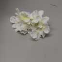 White Hydrangea Artificial Flowers Bulk, 60 Pcs Faux Hydrangea Flowers Heads, Artificial Fake Silk Hydrangea Flowers with Stems, White Flowers Artificial for Decoration Wedding Dcor