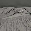 MEILA Wrap Around Bed Skirt Three Fabric Sides Elastic Dust Ruffled 16 Inch Tailored Drop,Easy to Install Fade Resistant-Grey, Queen/King