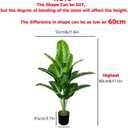 Artificial Plants in Pots Large Fake Tree Floor Faux Tropical Plants Decorative Greenry House Potted Tall for Home Office Living Room Decor Indoor Garden Outdoor (80cm Tropical Banana)