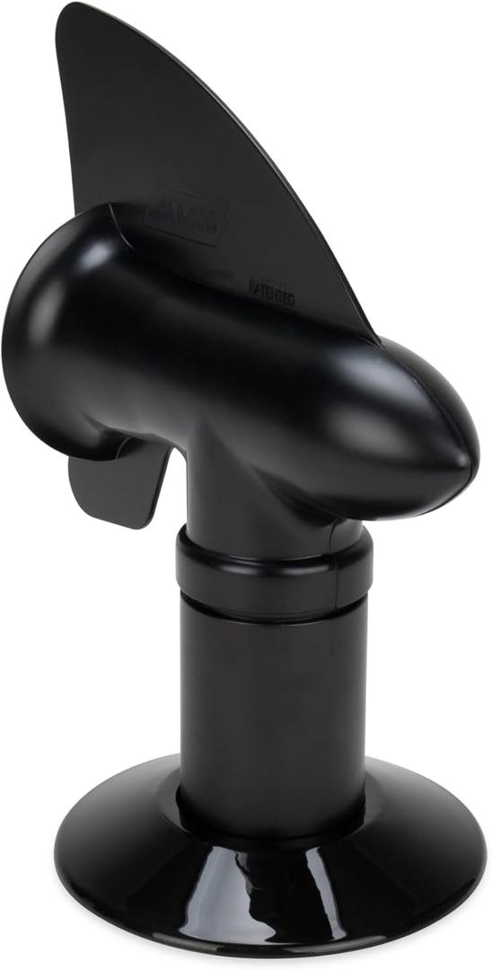Camco Cyclone RV Sewer Vent Cover - Uses the Power of the Wind to Draw Holding Tank Odors Out of the RV, Trailer, or Camper - Easy Tool-Free Installation (40597) (Black)