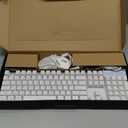 Gaming Keyboard and Mouse Combo, K1 RGB LED Backlit Keyboard with 104 Key for PC/Laptop(White)