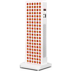 Red Light Therapy with Base, 630/660/810/830/850nm 5 Wavelengths Red Near Infrared Light Device with 120 Dual Chip Clinical Grade LEDs, Remote Control, Timer for Face, Body, Skin, BO-600