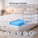 ELEMUSE 3 Inch Queen Dual Layer Memory Foam Mattress Topper with Pillowtop