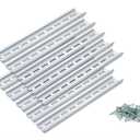 10 Pieces DIN Rail Slotted Aluminum RoHS 1000mm Long 35mm Wide 7.5mm High, 10 Meters Total