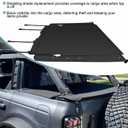 Soft Tonneau Cover Compatible with 2021-2025 Ford Bronco 4-Door Model, Black UV Resistant Vinyl Canvas Trunk Cargo Cover