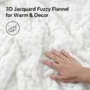 BEDELITE Fluffy Queen Comforter Set - Bright White Fleece Soft Comforter for Queen Size Bed, Luxury Warm Bedding Set for Winter, Fuzzy Bed Set 3 Pieces (1 Comforter, 2 Pillowcases)