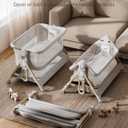 ANGELBLISS Baby Bassinet, 3-in-1 Bedside Bassinet for Baby, One-Touch Foldable Baby Crib for Newborn with Full-Mesh Sides & Adjustable Height, Mattress & Storage Bag | foldable bassinet, travel bassinet, incline bassinet, Adjustable Height, bedside bassinet, Full-Mesh Sides