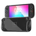 FIWWAT Switch Case for Nintendo Switch 2, Slim Clear Protective shell with Comfortable Grip Design, Soft TPU Shock-Absorption and Anti-Scratch Cover for Switch 2, Cute Sparkle Shining Skin - Black