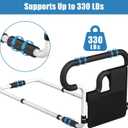 Bed Rails for Elderly Adults Safety: Adjustable Bedside Assist Bar for Seniors - Side Bed Railing Handle Support Guard - Bedrails Slides Under Mattress Fit King Size Queen Full Twin Beds