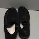 LeIsfIt Men's Slippers Wide Memory Foam House Shoes Moccasin Slip-On Cozy Loafer Slippers for Indoor & Outdoor (Black, 12 Wide)