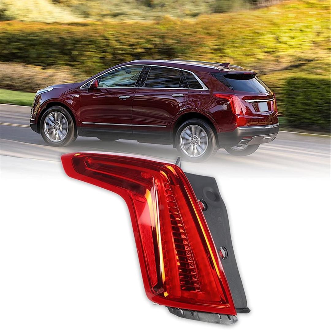 WFLNHB Left Side Tail Light Assembly Replacement for XT5 2017-2021 Driver Side Rear Brake Lamp, Red
