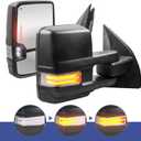 MOSTPLUS Power Heated Towing Mirrors Compatible with 2003-2016 Ford F-250 F-350 F-450 F-550 Super Duty w/Sequential Turn light, Clearance Lamp, Running Light(Set of 2)