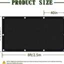 40% Black Shade Cloth for Plant, 6×8FT Durable HDPE Mesh with Grommets, Sun Protected Garden Shade Netting for Greenhouse, Garden, Patio, Pergola, Chicken Coop