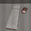 Wireless Keyboard and Mouse, Rechargeable Ultra Slim, White Gold
Quiet Full-Size Keyboard and Mouse Combo Set, for Laptop, PC, Notebook, Desktop, 2.4GHz Stable Connection, Ideal for Office